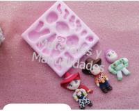 Molde en silicona multifiguras personajes toy story de 6cm para